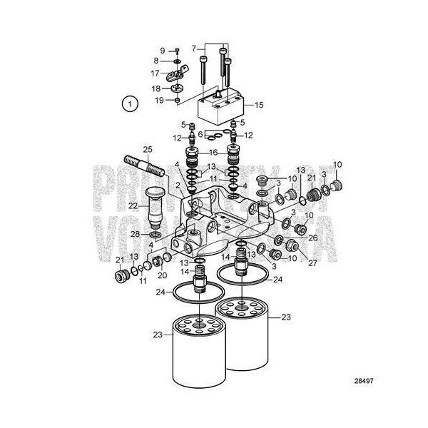 Volvo Penta Fuel Filter Housing V2 22658305 Zoro